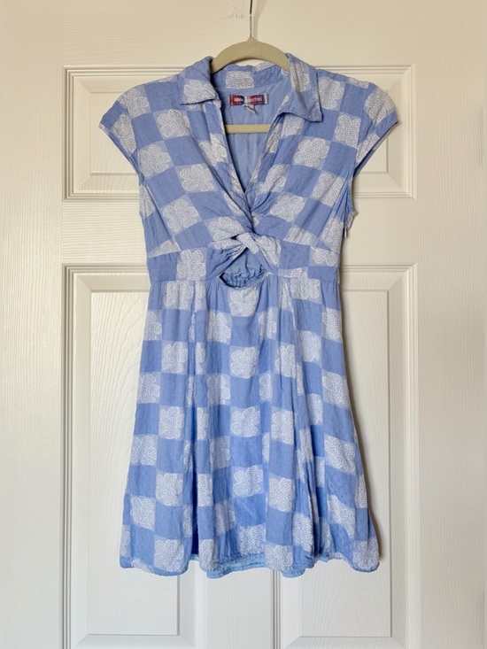Urban Outfitters Dresses & Skirts - Urban Outfitters Collared Blue Checkered Mini Dress — Size Small